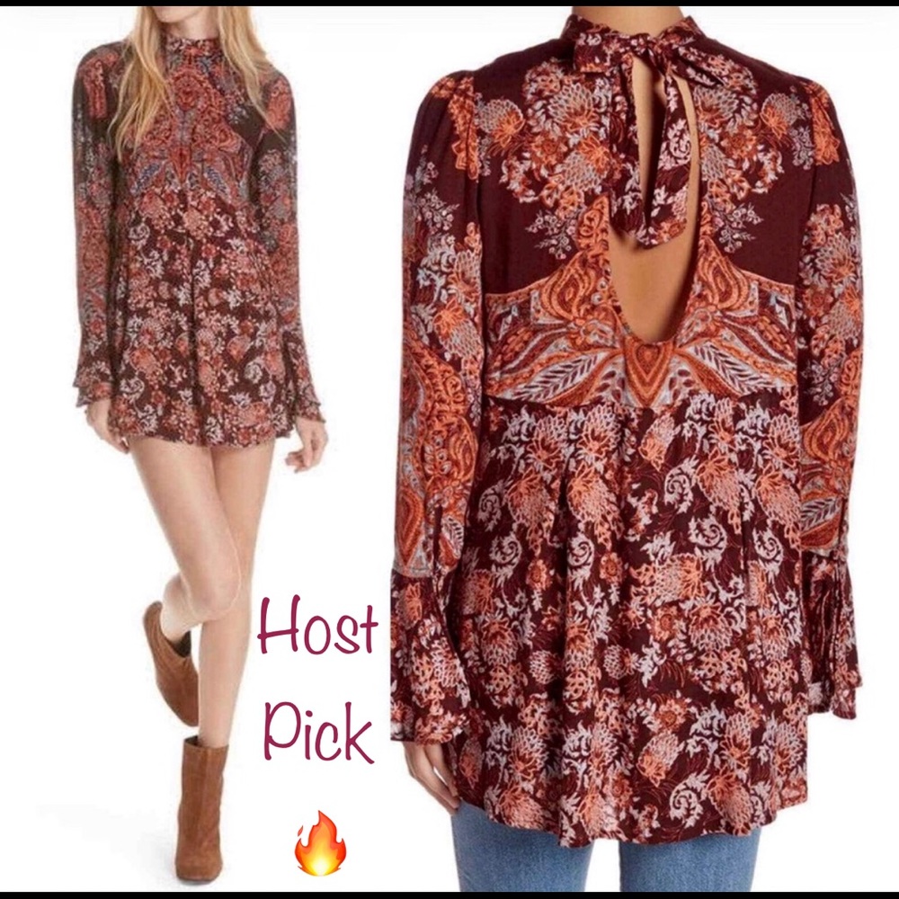 💕HOST PICK💕FREE PEOPLE BOHO MINI DRESS TOP